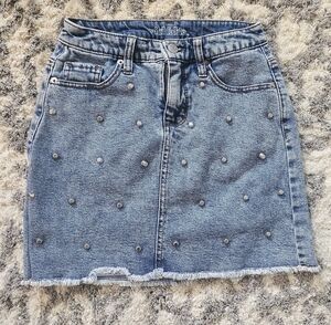 Wild Fable Studded Denim Mini Skirt Size 2